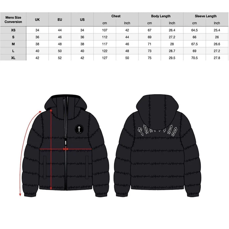 Trapstar Decoded Hooded Puffer Jacket 2.0 - Black - Image 5